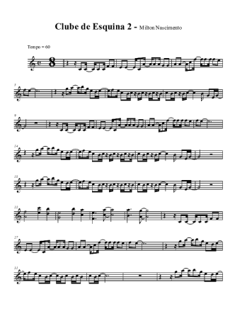 Milton Nascimento Clube da Esquina 2 score for Tenor Saxophone Soprano (Bb)