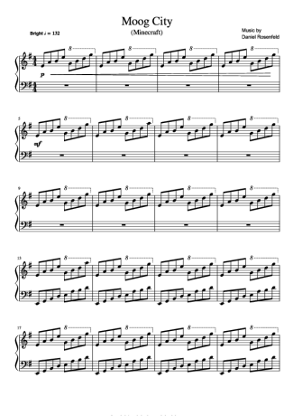 Minecraft  score for Piano