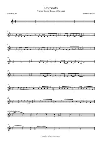 Ministério Avivah  score for Clarinet (Bb)