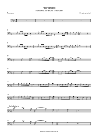 Ministério Avivah Maranata score for Trombone