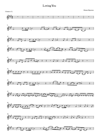 Minnie Riperton  score for Clarinet (C)