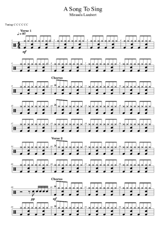 Score for Drums