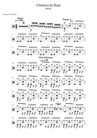 Score for Drums
