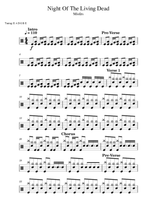 Score for Drums