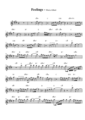 Morris Albert Feelings score for Alto Saxophone