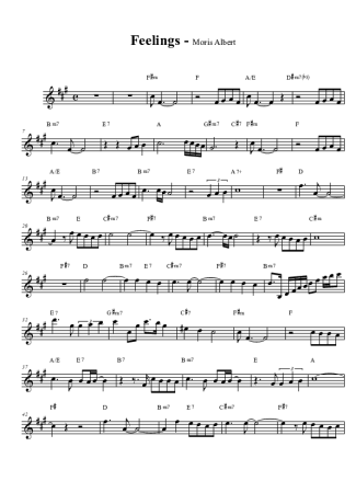 Morris Albert Feelings score for Clarinet (Bb)