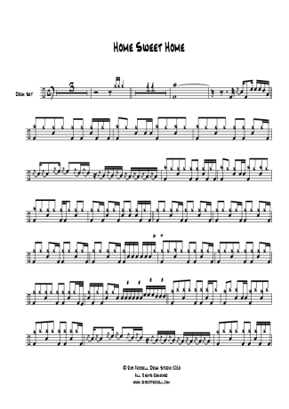 Mötley Crüe  score for Drums