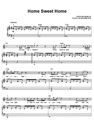 Motley Crue  score for Piano