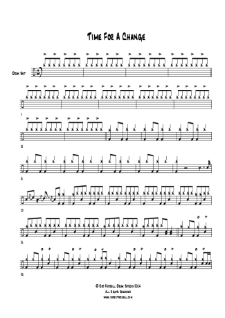 Mötley Crüe  score for Drums