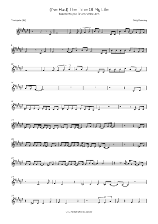 Movie Soundtracks (Temas de Filmes) (I´ve Had) The Time Of My Life score for Trumpet
