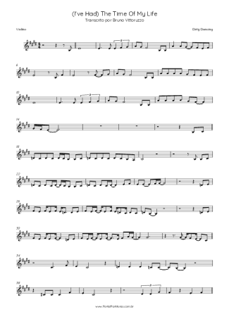 Movie Soundtracks (Temas de Filmes) (I´ve Had) The Time Of My Life score for Violin