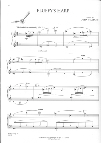 Movie Soundtracks (Temas de Filmes) Fluffys Harp score for Piano
