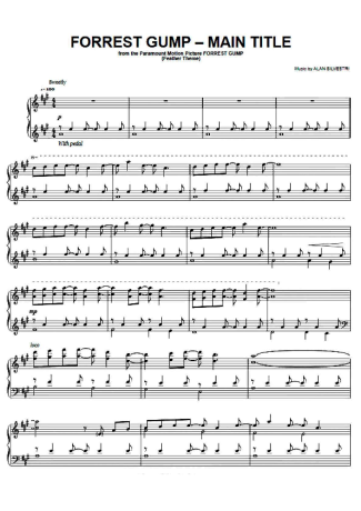 Movie Soundtracks (Temas de Filmes) Forrest Gump Main Title score for Piano