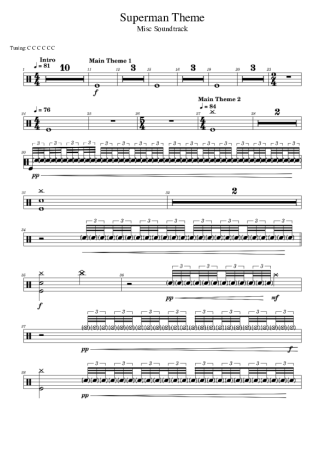 Score for Drums