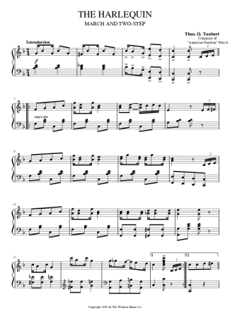 Movie Soundtracks (Temas de Filmes) The Harlequin score for Piano