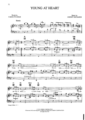 Movie Soundtracks (Temas de Filmes) Young At Heart score for Piano
