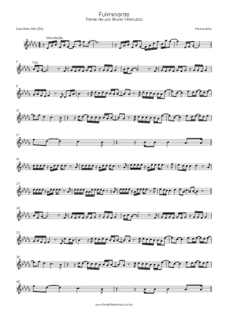 Mumuzinho Fulminante score for Alto Saxophone