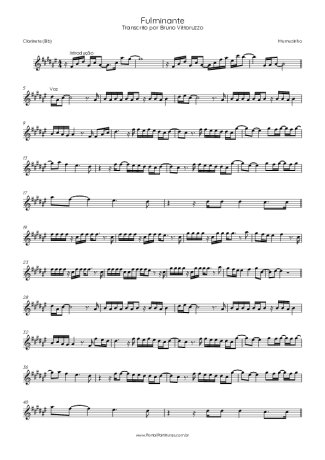 Mumuzinho Fulminante score for Clarinet (Bb)
