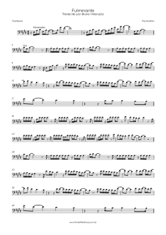 Mumuzinho Fulminante score for Trombone