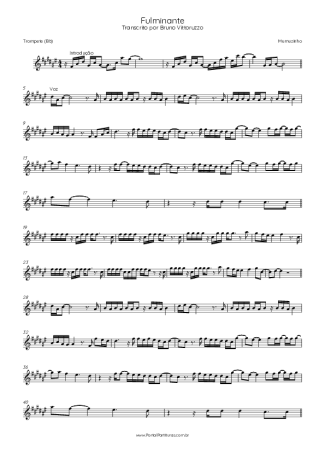 Mumuzinho Fulminante score for Trumpet