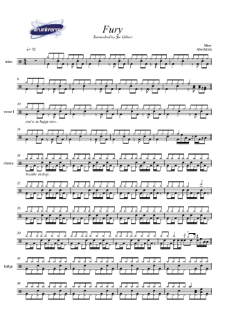 Muse Fury score for Drums