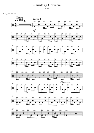Score for Drums