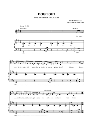 Musicals (Temas de Musicais) Dogfight score for Piano