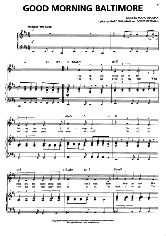 Musicals (Temas de Musicais) Good Morning Baltimore(Hairspray) score for Piano