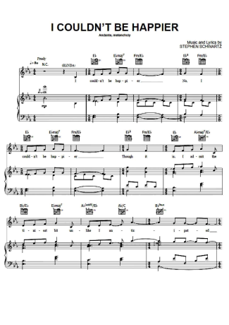 Musicals (Temas de Musicais) I Couldn´t Be Happier score for Piano
