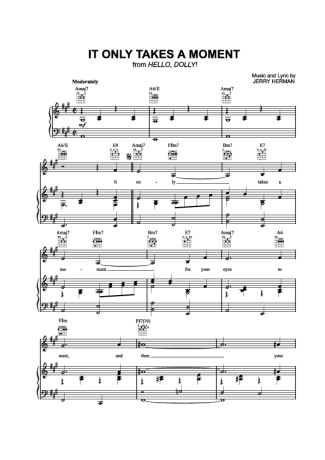 Musicals (Temas de Musicais) It Only Takes A Moment score for Piano