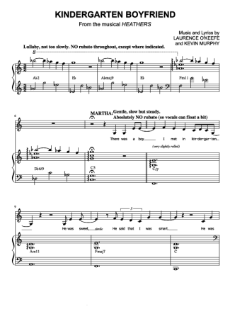 Musicals (Temas de Musicais) Kindergarten Boyfriend score for Piano