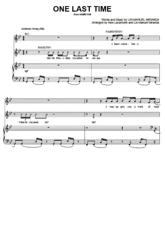 Musicals (Temas de Musicais) One Last Time score for Piano