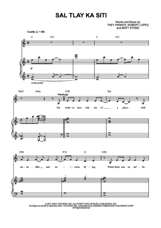 Musicals (Temas de Musicais) Sal Tlay Ka Siti score for Piano