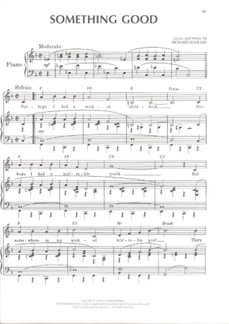Musicals (Temas de Musicais) Something Good (The Sound Of Music) score for Piano