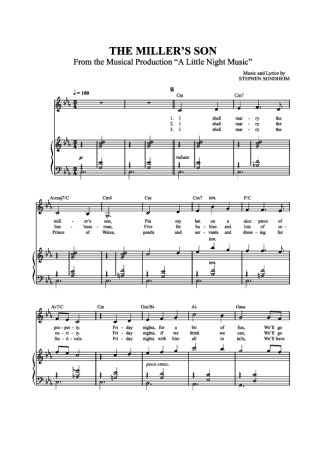 Musicals (Temas de Musicais) The Millers Son score for Piano