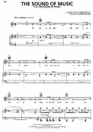Musicals (Temas de Musicais) The Sound Of Music score for Piano