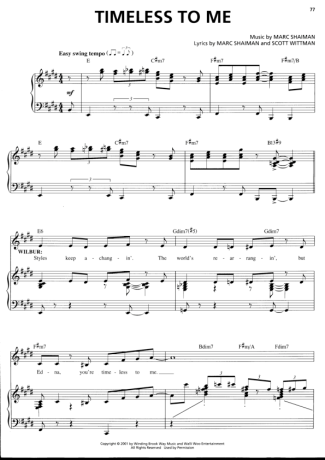Musicals (Temas de Musicais) Timeless To Me(Hairspray) score for Piano