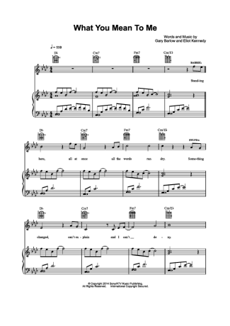 Musicals (Temas de Musicais) What You Mean To Me score for Piano
