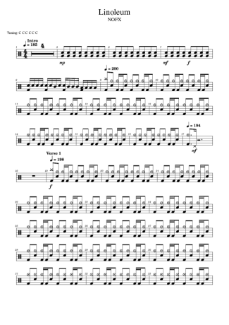 Score for Drums