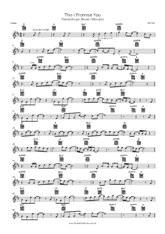 NSYNC  score for Acoustic Guitar