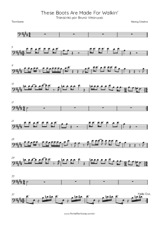 Nancy Sinatra  score for Trombone