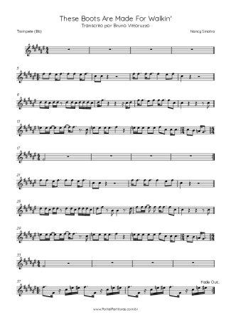 Nancy Sinatra  score for Trumpet