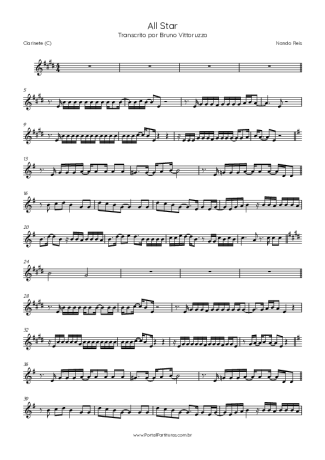 Nando Reis  score for Clarinet (C)