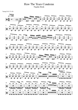 Score for Drums