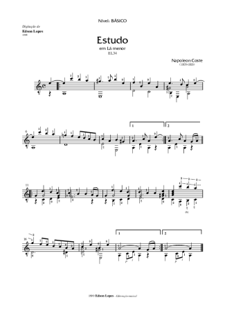 Napoléon Coste  score for Acoustic Guitar