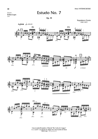 Napoléon Coste  score for Acoustic Guitar