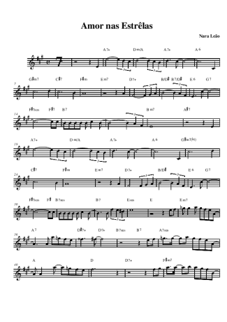 Nara Leão Amor nas Estrelas score for Alto Saxophone