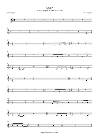 Nat King Cole  score for Clarinet (C)