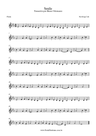 Nat King Cole Smile score for Flute