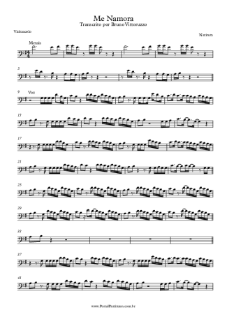 Natiruts Me Namora score for Cello